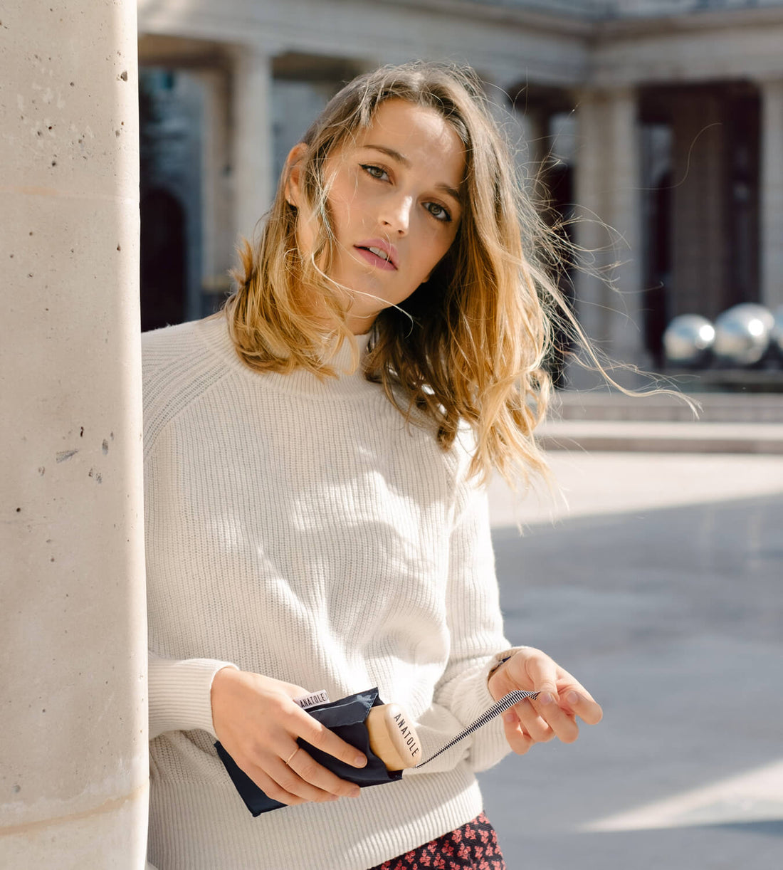 Mini parapluie anatole colette bleu nuit solide léger et ultra compact