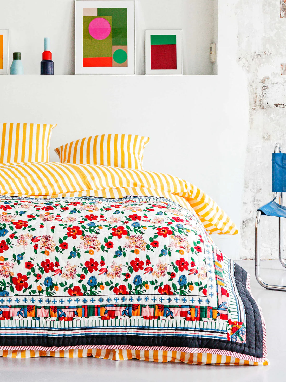 Plaid Hibiscus Sarong 110 x 200