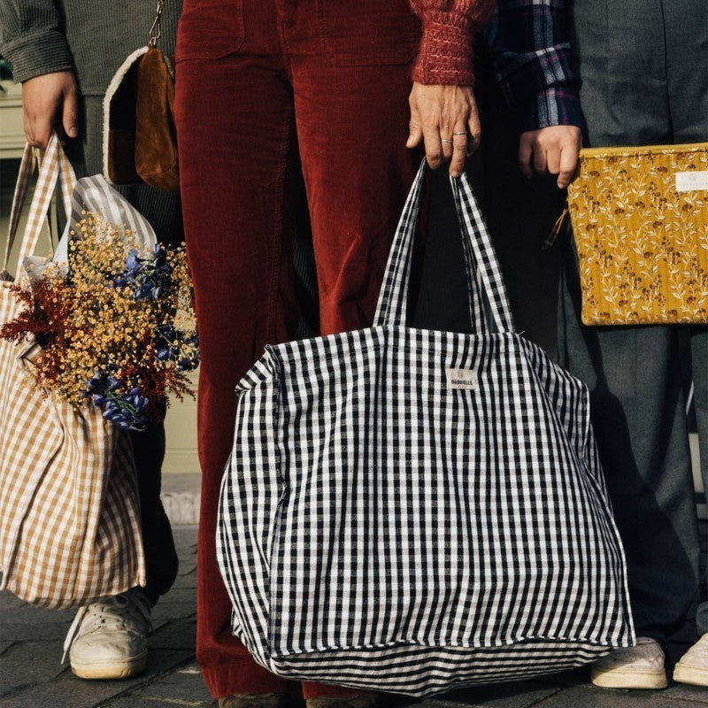 Sac Week-End en Coton Vichy Black