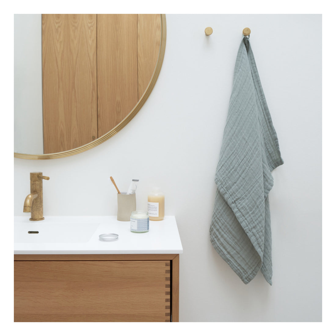 Serviette de Bain Coton Vert Menthe 60 X 100