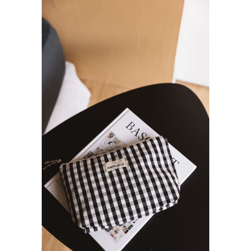 Trousse en Coton Vichy Black